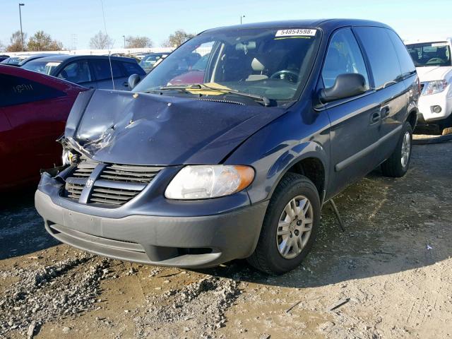 1D4GP25R47B101637 - 2007 DODGE CARAVAN SE BLUE photo 2