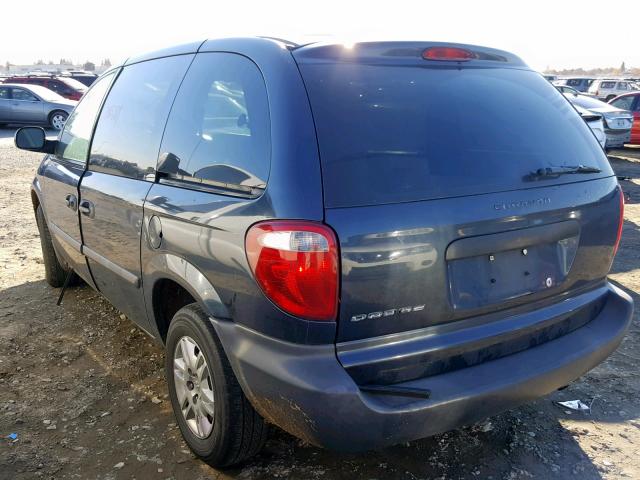 1D4GP25R47B101637 - 2007 DODGE CARAVAN SE BLUE photo 3