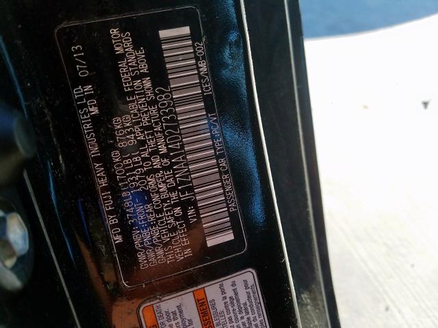 JF1ZNAA14D2733982 - 2013 TOYOTA SCION FR-S BLACK photo 10