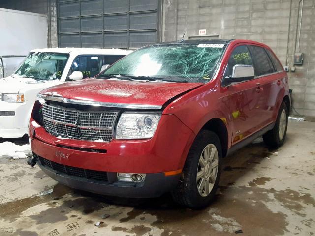 2LMDU88C27BJ39638 - 2007 LINCOLN MKX RED photo 2