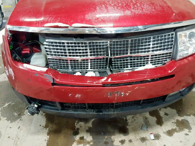 2LMDU88C27BJ39638 - 2007 LINCOLN MKX RED photo 9