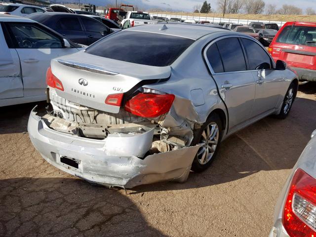 JNKCV61F09M365433 - 2009 INFINITI G37 SILVER photo 4