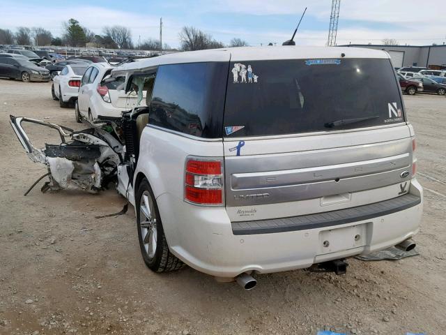 2FMGK5D81DBD02290 - 2013 FORD FLEX LIMIT WHITE photo 3