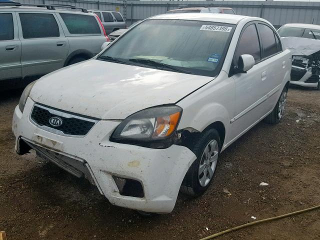 KNADH4A39A6650502 - 2010 KIA RIO LX WHITE photo 2