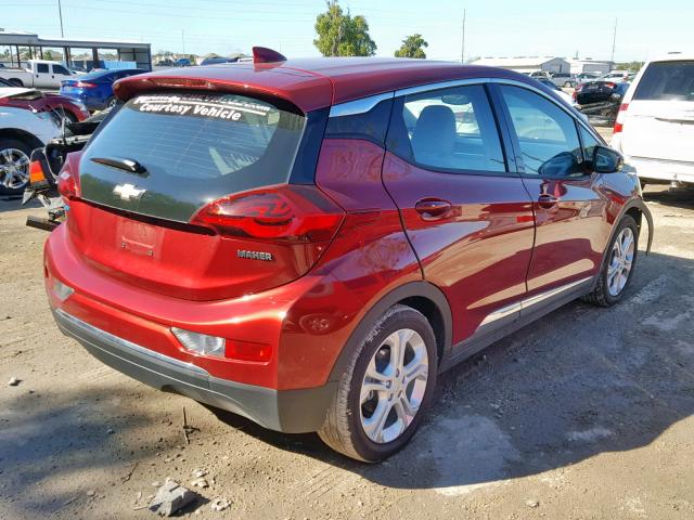 1G1FW6S07H4189221 - 2017 CHEVROLET BOLT EV LT BURGUNDY photo 4