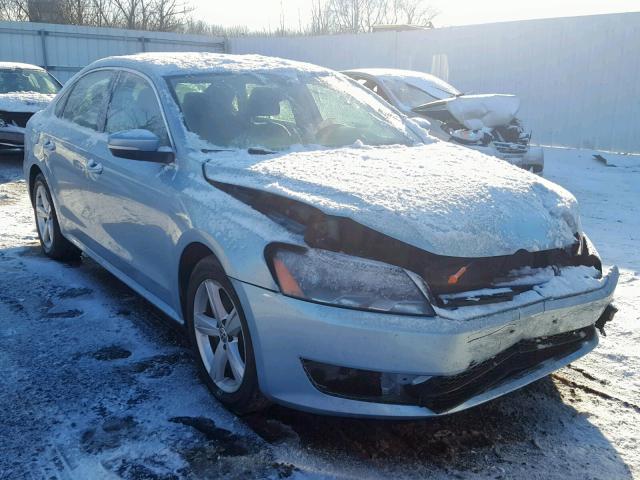 1VWBP7A34CC078559 - 2012 VOLKSWAGEN PASSAT SE BLUE photo 1