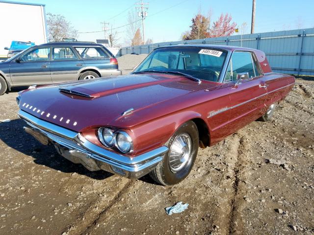 4Y83Z133874 - 1964 FORD T-BIRD MAROON photo 2