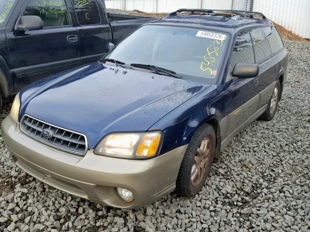 4S3BH675037602012 - 2003 SUBARU LEGACY OUT BLUE photo 2