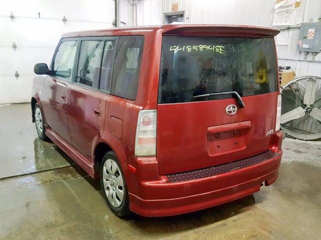 JTLKT324264076696 - 2006 TOYOTA SCION XB Марун фото 3