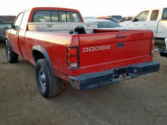 1B7GG23X0SW948719 - 1995 DODGE DAKOTA RED photo 3