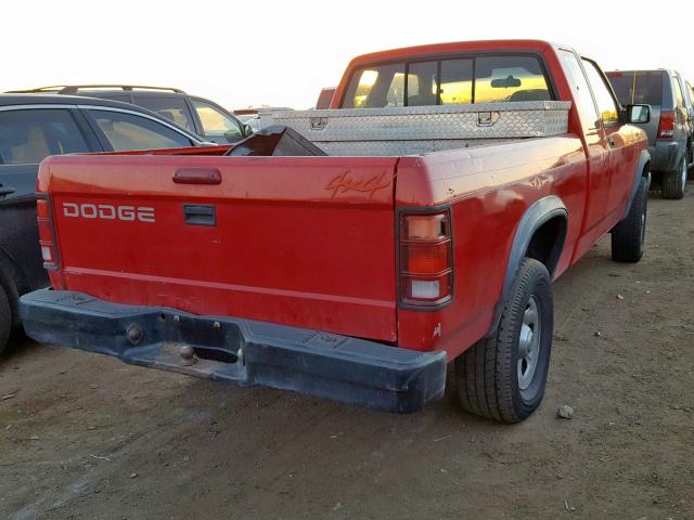 1B7GG23X0SW948719 - 1995 DODGE DAKOTA RED photo 4