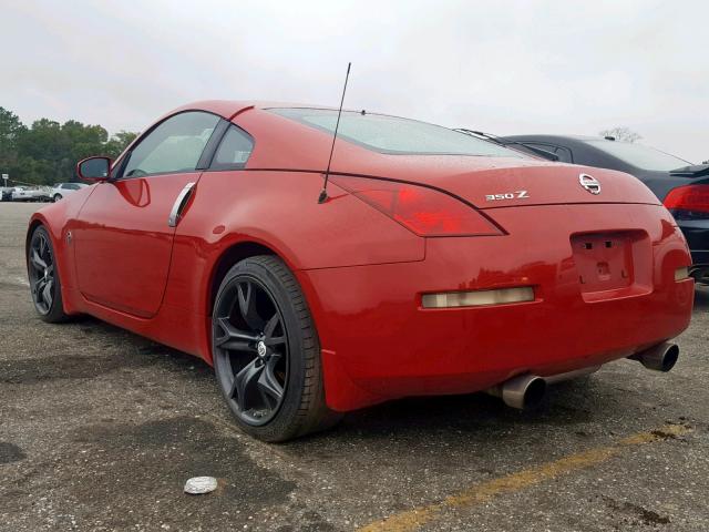 JN1AZ34DX4T166218 - 2004 NISSAN 350Z COUPE RED photo 3