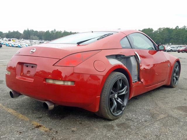 JN1AZ34DX4T166218 - 2004 NISSAN 350Z COUPE RED photo 4