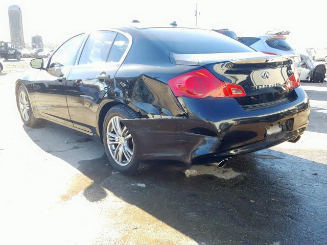 JN1CV6AP1AM204316 - 2010 INFINITI G37 BASE BLACK photo 3