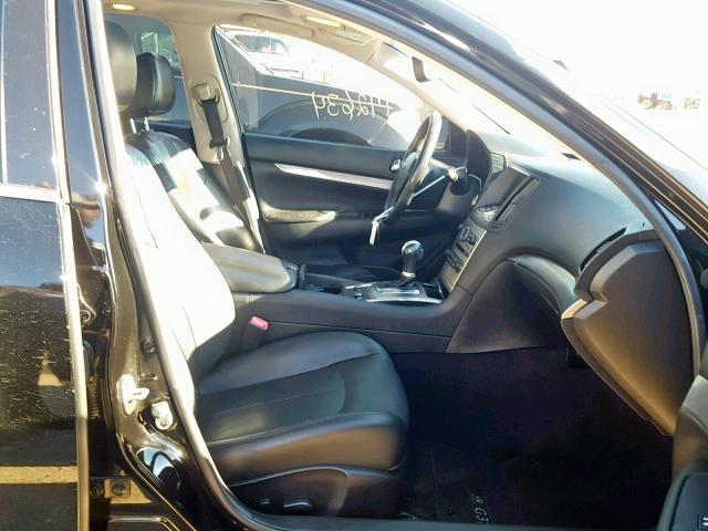 JN1CV6AP1AM204316 - 2010 INFINITI G37 BASE BLACK photo 5