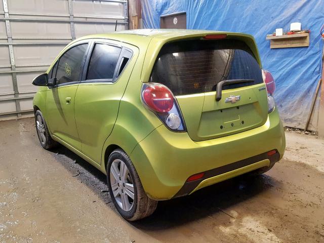 KL8CD6S98DC500291 - 2013 CHEVROLET SPARK 1LT GREEN photo 3