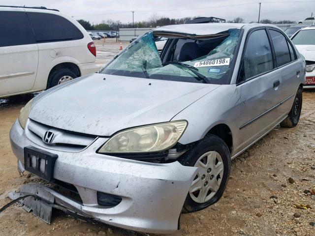 2HGES16324H552867 - 2004 HONDA CIVIC DX V SILVER photo 2