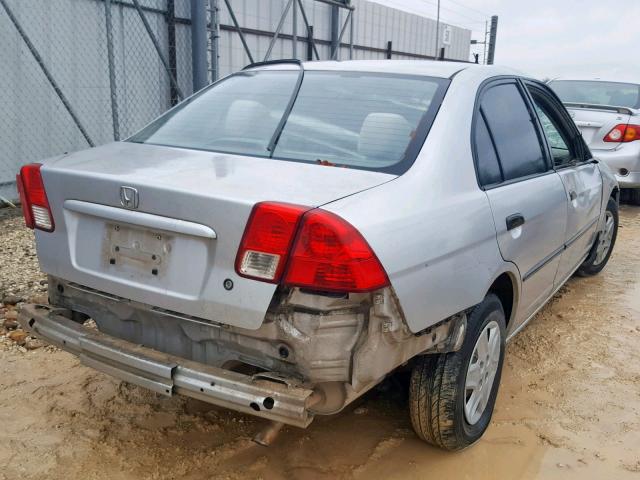 2HGES16324H552867 - 2004 HONDA CIVIC DX V SILVER photo 4