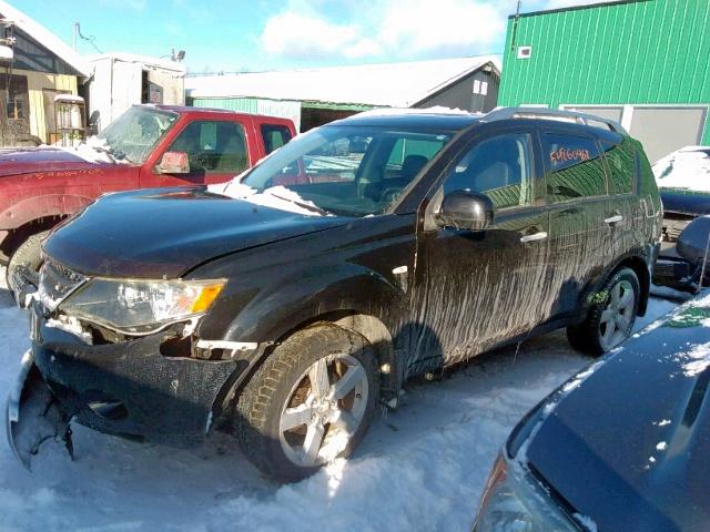 JA4MT41X77Z603216 - 2007 MITSUBISHI OUTLANDER BLACK photo 2