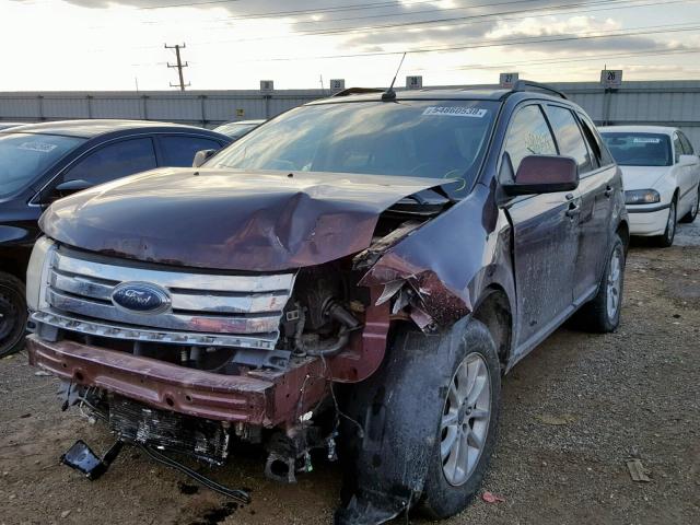 2FMDK48C59BA49073 - 2009 FORD EDGE SEL MAROON photo 2