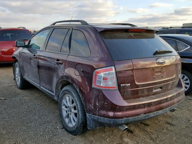 2FMDK48C59BA49073 - 2009 FORD EDGE SEL MAROON photo 3