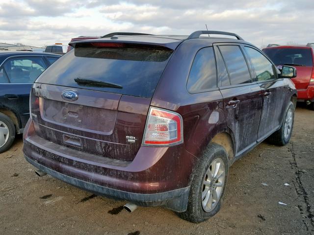 2FMDK48C59BA49073 - 2009 FORD EDGE SEL MAROON photo 4