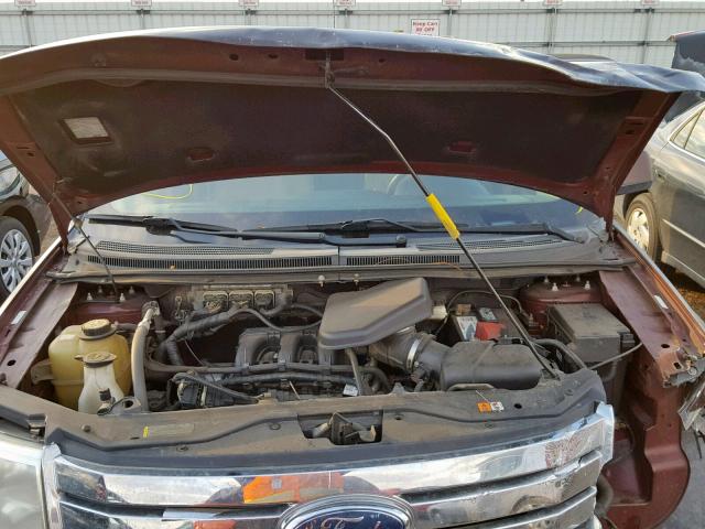 2FMDK48C59BA49073 - 2009 FORD EDGE SEL MAROON photo 7