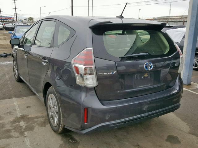 JTDZN3EU8GJ042541 - 2016 TOYOTA PRIUS V GRAY photo 3