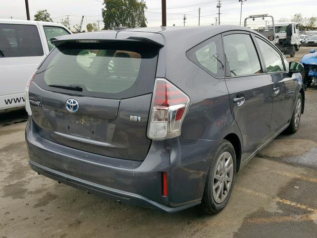 JTDZN3EU8GJ042541 - 2016 TOYOTA PRIUS V GRAY photo 4