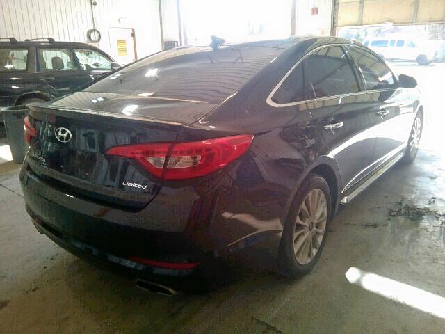 5NPE34AF7FH016456 - 2015 HYUNDAI SONATA SPO BLACK photo 4