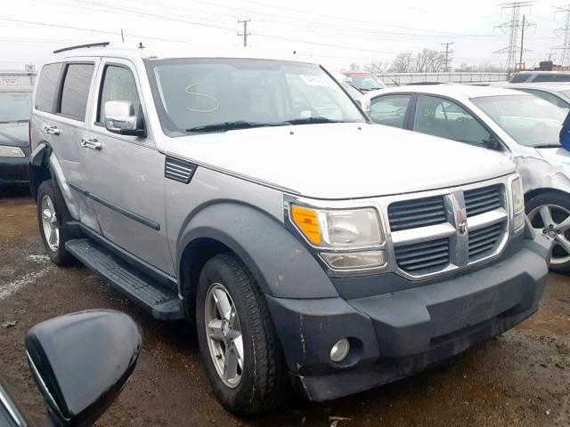 1D8GU28K77W594969 - 2007 DODGE NITRO SXT SILVER photo 1