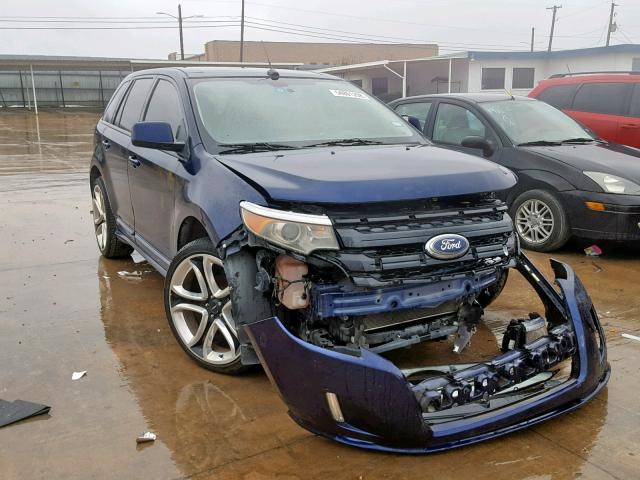 2FMDK3AK2BBA70111 - 2011 FORD EDGE SPORT BLUE photo 1