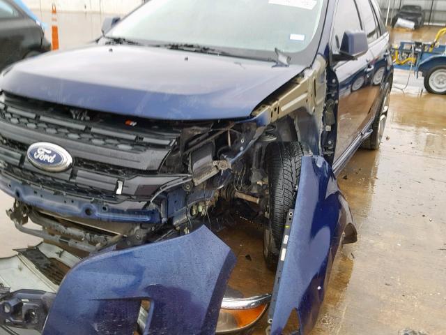 2FMDK3AK2BBA70111 - 2011 FORD EDGE SPORT BLUE photo 9