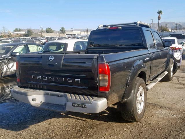 1N6ED29X64C446242 - 2004 NISSAN FRONTIER C BLACK photo 4