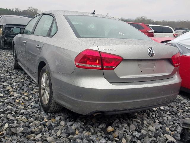 1VWAH7A3XCC015216 - 2012 VOLKSWAGEN PASSAT S SILVER photo 3