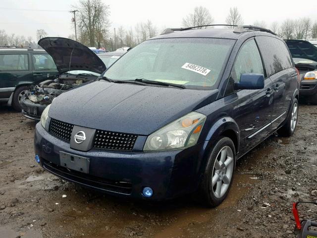 5N1BV28U96N102885 - 2006 NISSAN QUEST S BLUE photo 2