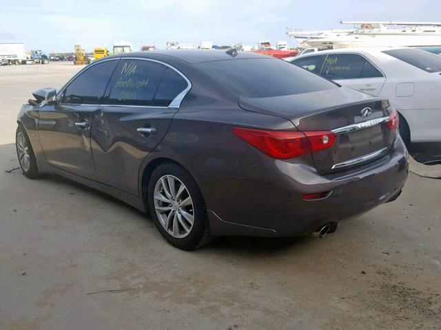 JN1BV7AP0EM679933 - 2014 INFINITI Q50 BASE BROWN photo 3