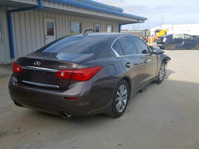 JN1BV7AP0EM679933 - 2014 INFINITI Q50 BASE BROWN photo 4