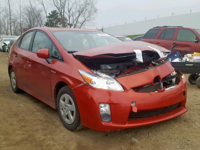 JTDKN3DU4A0005468 - 2010 TOYOTA PRIUS RED photo 1