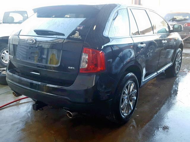 2FMDK3JC1BBA04299 - 2011 FORD EDGE SEL BLACK photo 4