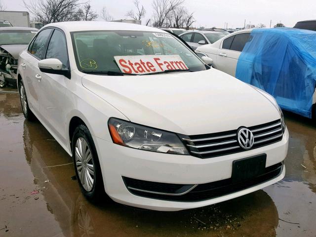 1VWAS7A32EC115069 - 2014 VOLKSWAGEN PASSAT S WHITE photo 1