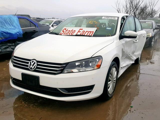 1VWAS7A32EC115069 - 2014 VOLKSWAGEN PASSAT S WHITE photo 2