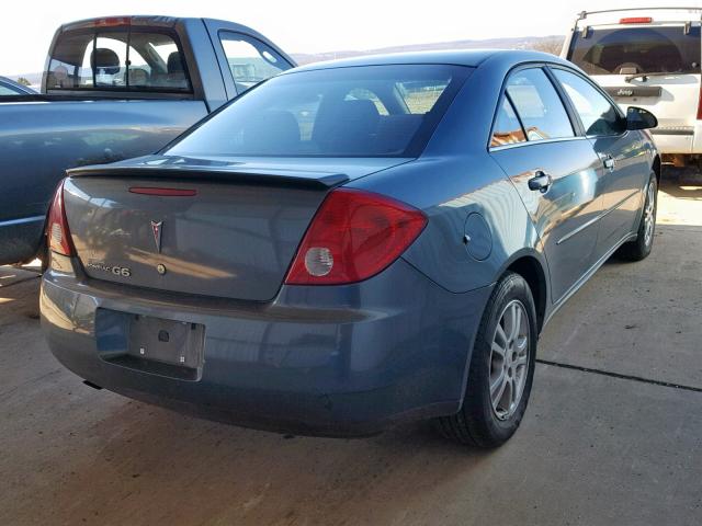 1G2ZF55BX64193387 - 2006 PONTIAC G6 SE BLUE photo 4