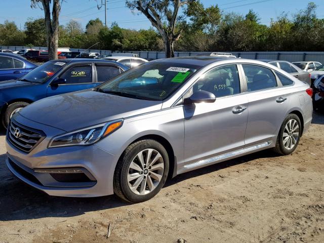 5NPE34AF4HH563459 - 2017 HYUNDAI SONATA SPO GRAY photo 2