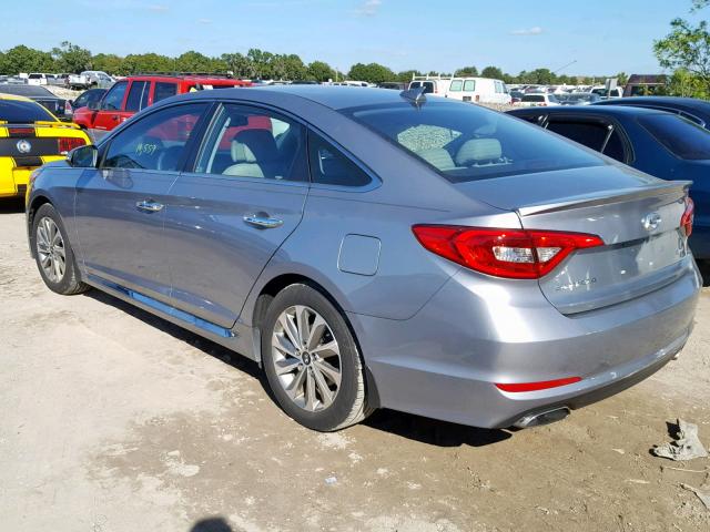 5NPE34AF4HH563459 - 2017 HYUNDAI SONATA SPO GRAY photo 3