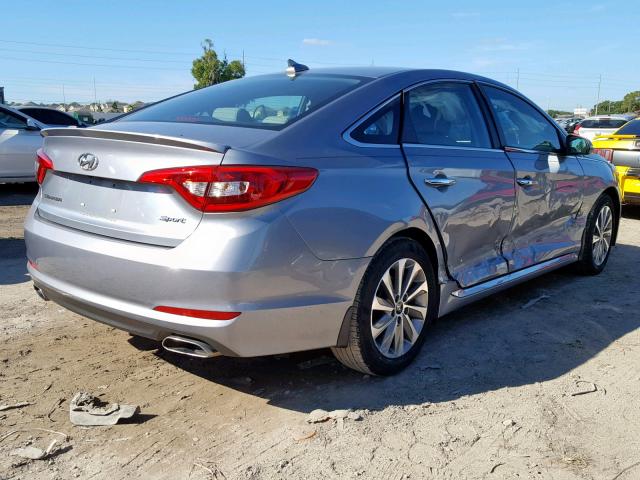 5NPE34AF4HH563459 - 2017 HYUNDAI SONATA SPO GRAY photo 4