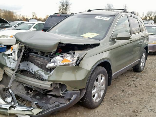 JHLRE48757C006647 - 2007 HONDA CR-V EXL GREEN photo 2