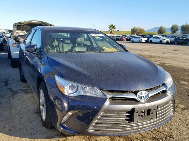 4T1BD1FKXFU176417 - 2015 TOYOTA CAMRY HYBR BLUE photo 1