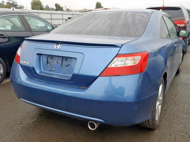 2HGFG12928H559355 - 2008 HONDA CIVIC EXL BLUE photo 4