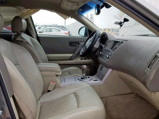 JNRBS08W44X402855 - 2004 INFINITI FX45 SILVER photo 5